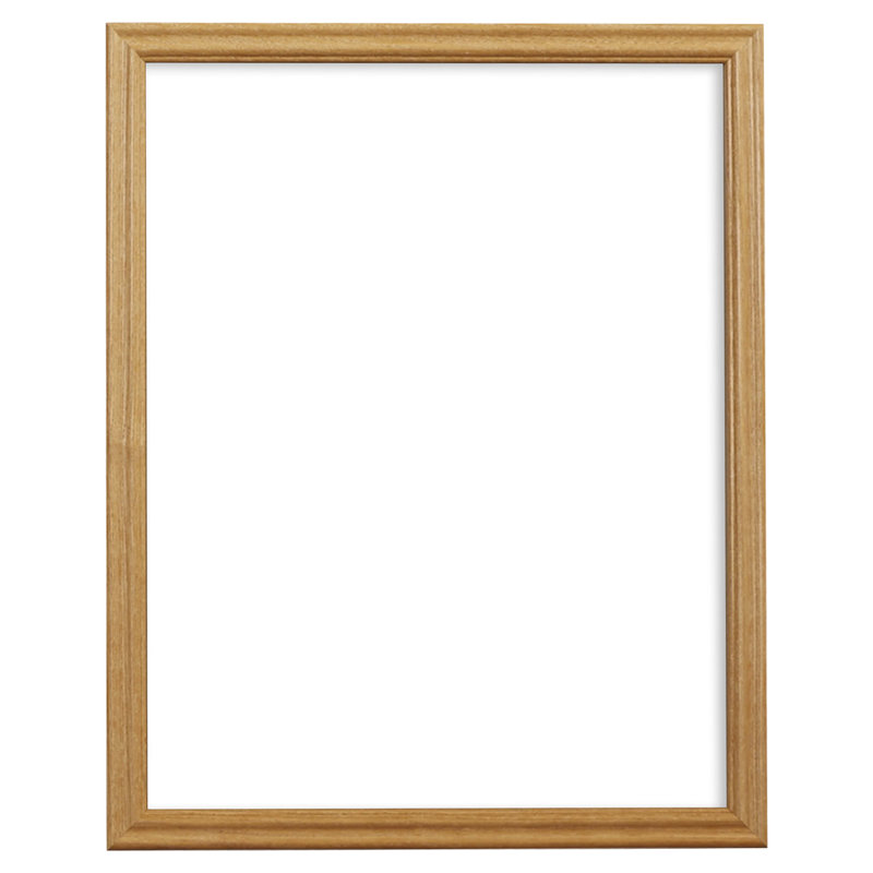Cadre photo simple en bois biseauté, L 20 po x H 20 po, Brun naturel