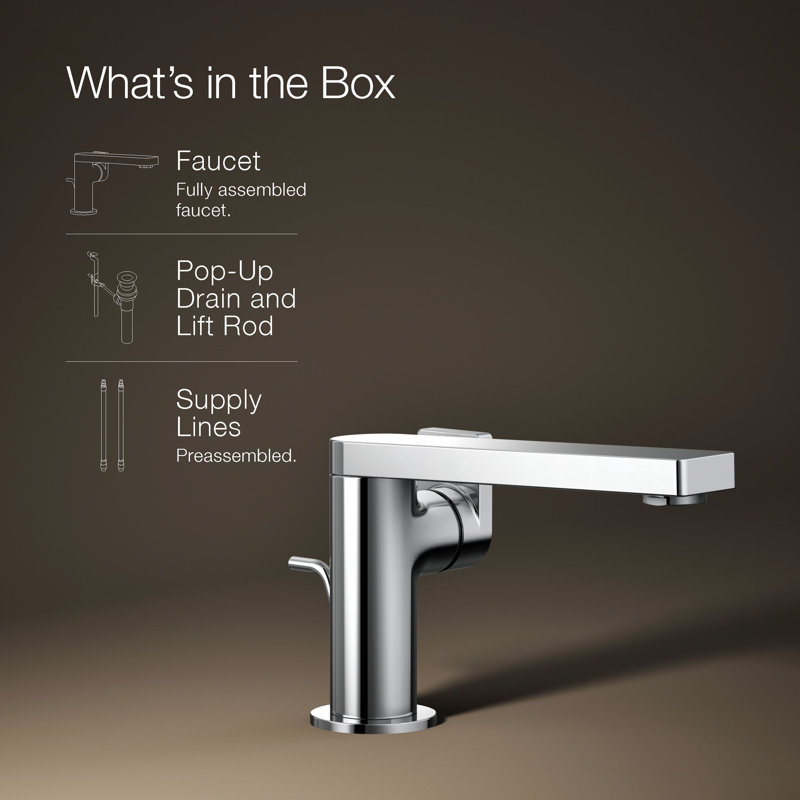 Composed® Single-Handle Bathroom Faucet with Drain Assembly, Polished Chrome
