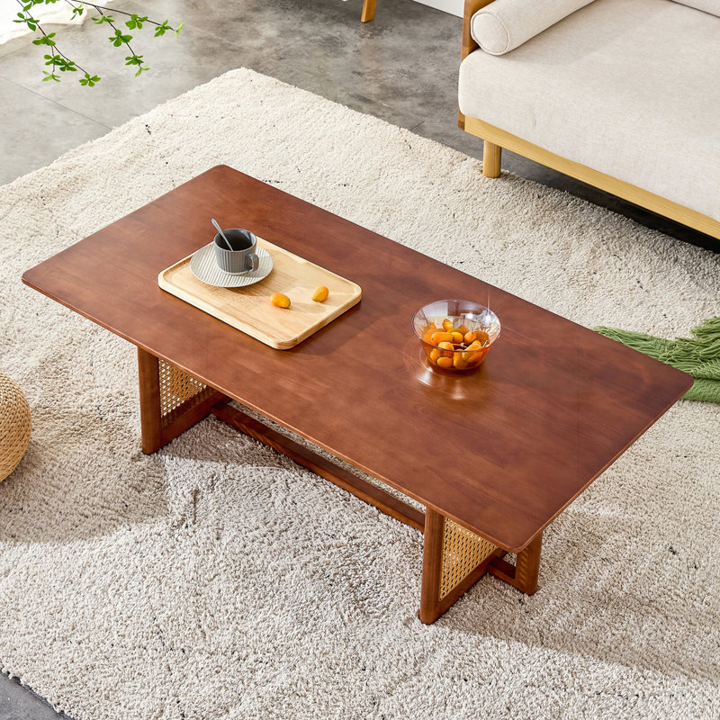 Table basse rectangulaire en bois massif