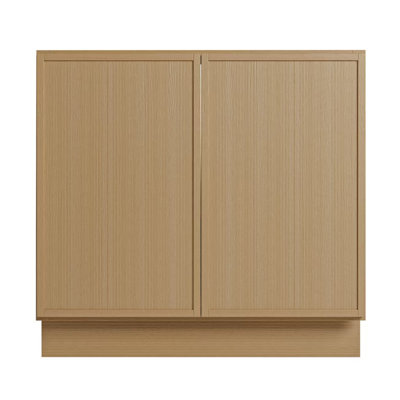 Modern White Oak Kitchen Base Cabinet With Plywood Box, Hinges, Custom Layouts