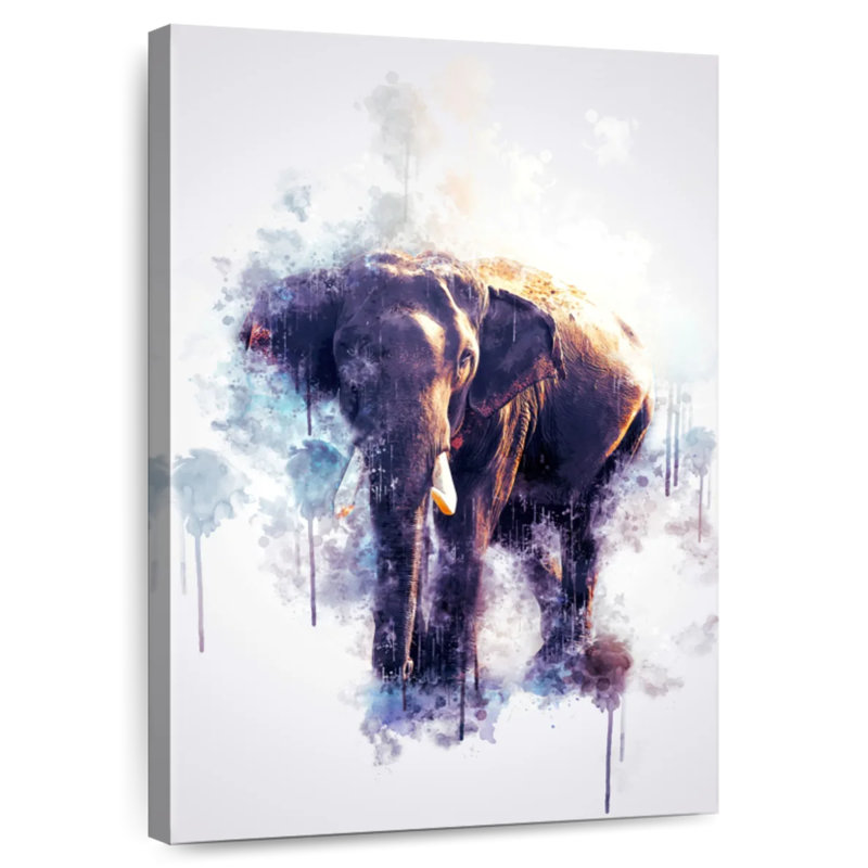 Brampt Elephant Looking, 48" H x 32" W