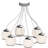 Preston 6-Light Integrated LED Indoor Chrome Chandelier with Etched White Cased Glass Round Sphere Globe Orb Shades