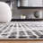 Rectangle Elane Geometric Power Loomed Polyester Area Rug in Charcoal/Ivory/Gray-1953964817