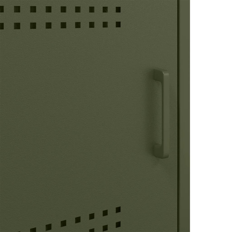 Bedside Cabinets 2 pcs 36x39x68 cm Steel, Olive Green