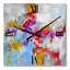 Horloge murale moderne surdimensionnée bleue et jaune Spatters IV-1768682561