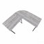 Bureau d'ordinateur, bureau personnel, coin, L 55 po, forme en L, travail, ordinateur portable, stratifié gris, métal noir, contemporain, moderne-1223442553