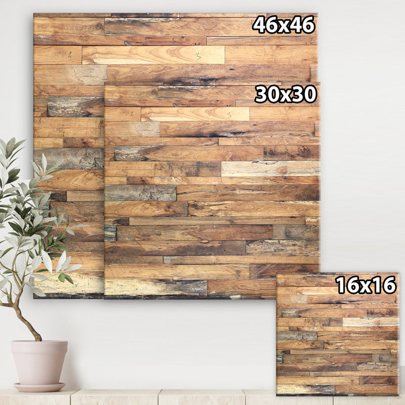 « Brown wood texture »-impression sur toile, H 30 po x l 30 po x P 1 po