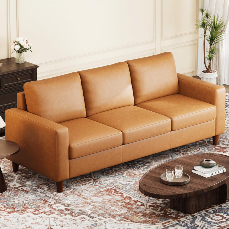 Canapé Pu, 35" H x 85.04" W x 31.5" D