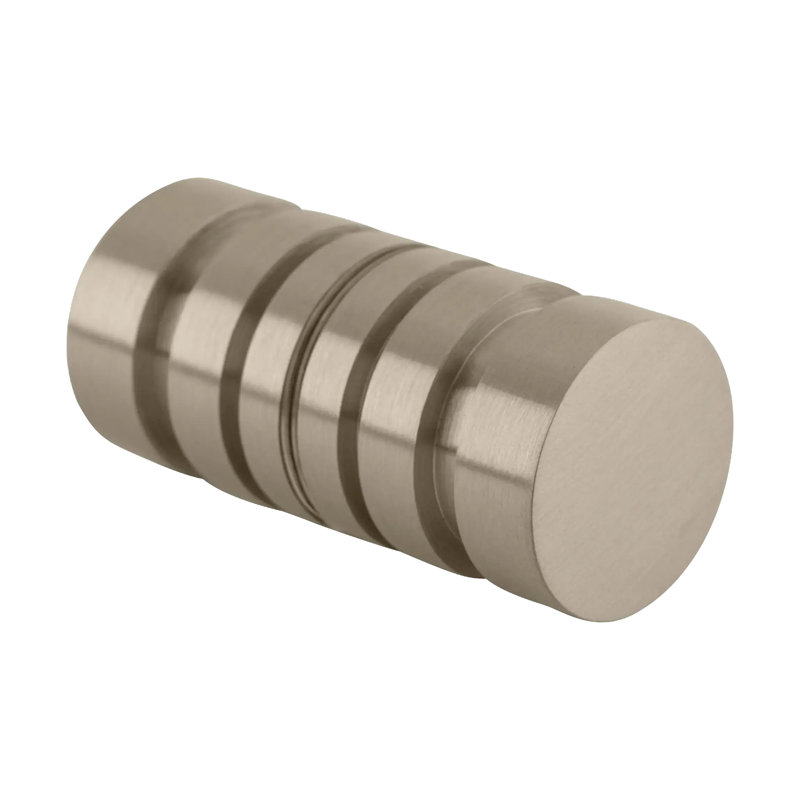 Brixwell BSK106BN Bouton de porte de douche dos à dos de style contemporain pour finition en nickel brossé de 1/4 po à 1/2 po (6 à 12 mm) d'épaisseur