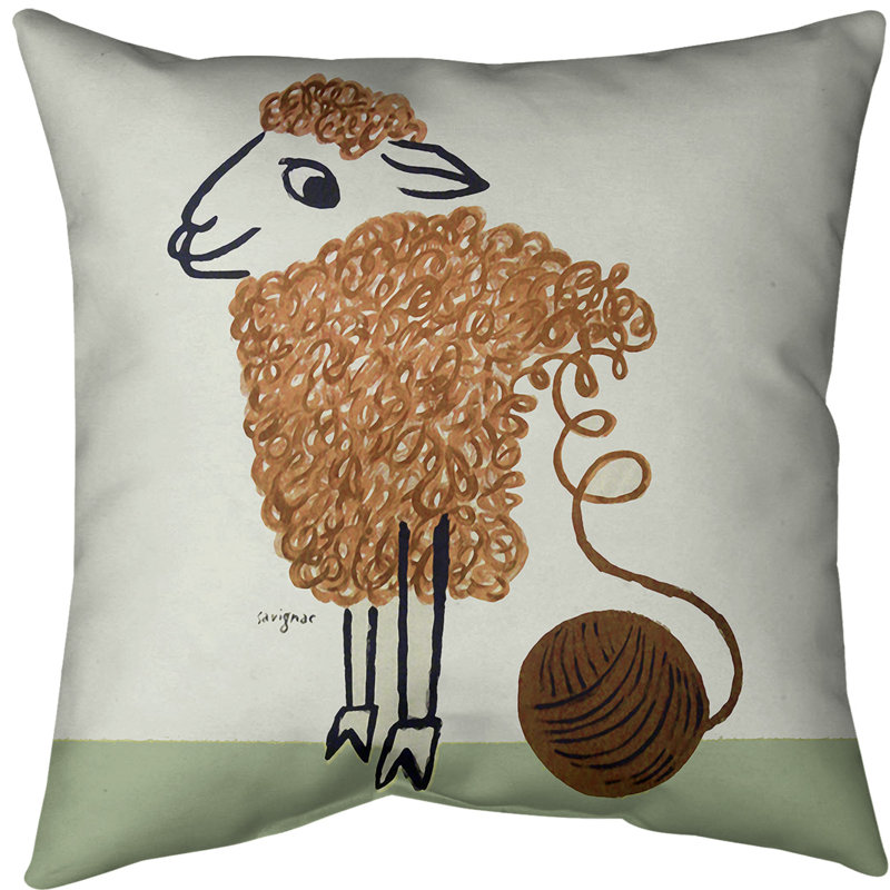 Housse de coussin euro affiche en laine, Orange, Sergé de coton