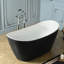 Baignoire autoportante 67 po en résine solide à surface double avec trop-plein et drain escamotable 67 po-701050716-701050714