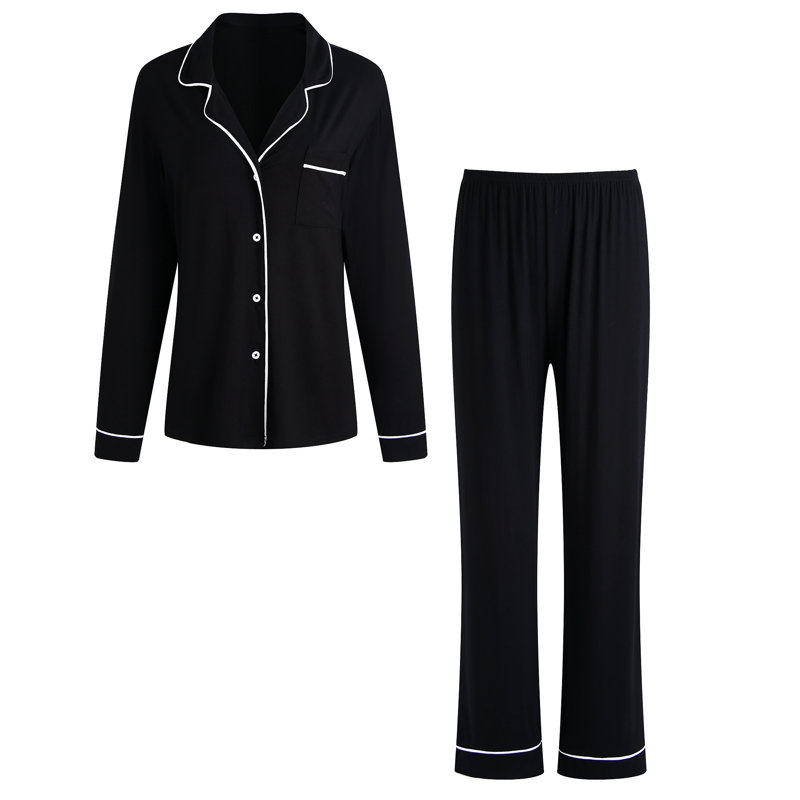 Ensemble de pyjama pour femme Andrina, S, Noir