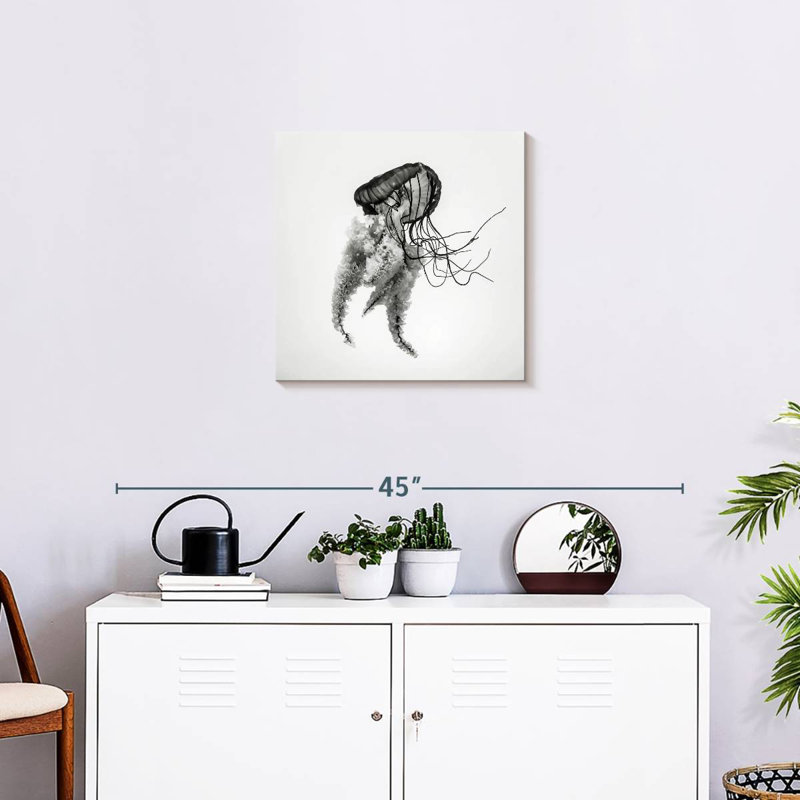 Brampt Monochrome Jellyfish, 20" H x 20" W