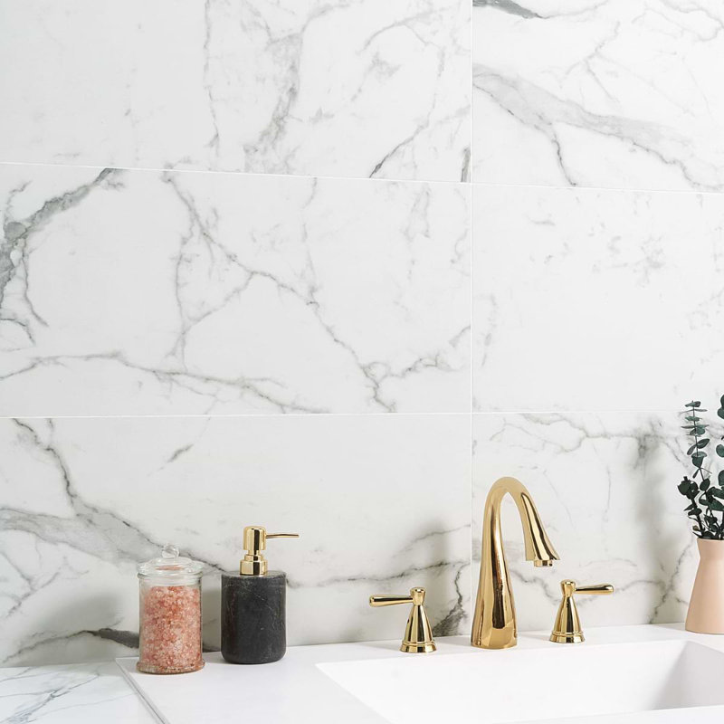 Dreamstone 12X24 Matte Porcelain Tile, Calacatta Rustico Matte