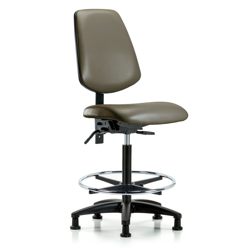 Chaise de travail ergonomique Lassus, Non, Taupe, Patins