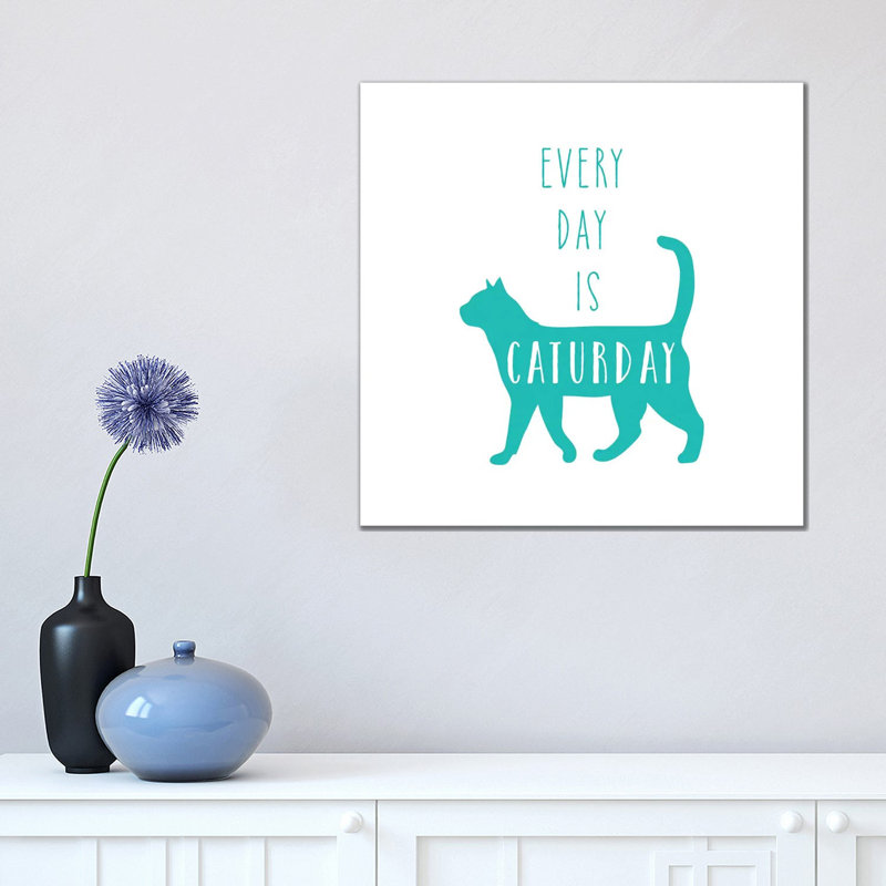 Caturday by Amanda Murray - Wrapped Canvas Print, 45.72 cm H x 45.72 cm W x 3.175 cm D