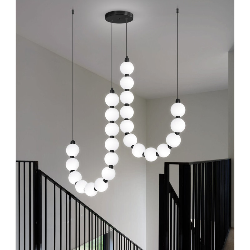 Luminaire 24 lumières à DEL 24 lumières, Noir mat