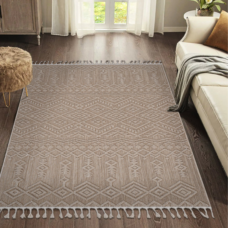 8x10 Natural/traditional Area Rug, For Indoor & Outdoor Settings, Stain And Non-shedding, Pet Safe, Multiple Color Size Options, Easy Maintenance Durability, 0.27-inch Medium Pile, Cotton Backing,