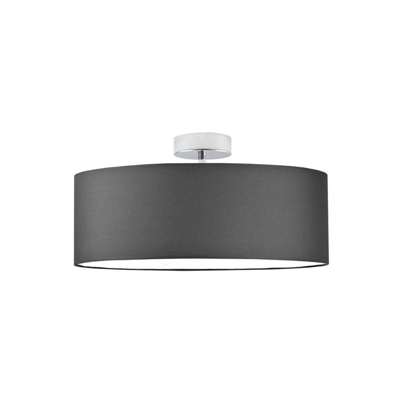 Audriona Semi Flush Mount, Chrome, 30cm H x 50cm W x 50cm D, Graphite