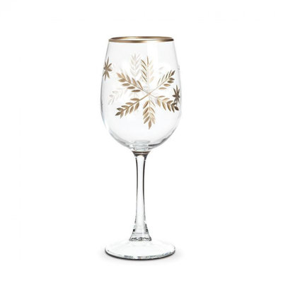 Snowflake Stemmed Goblet Glass