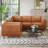 Shanteka L-Shape Corner Leather Sectional Sofa, Ultimate Comfort
