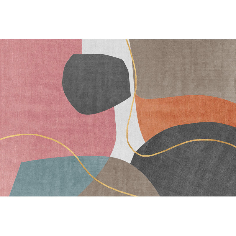 Algiers Vinyl Machine Printed Area Rug, Rectangle 5'3" x 7'10.5"