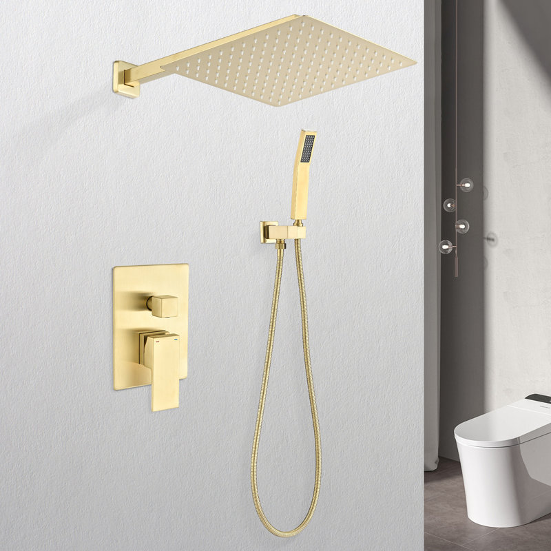 10 Inch Matte Black Shower For Bathroom Luxury - Rain Head Wall Mounted With Self-Cleaning Nozzle, Fits American Standard Pipe Mixer Mounted, Easy To Clean Connection
