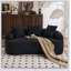Causeuse courbée avec tissu en chenille, éponge 30D, sans assemblage, idéale pour les petits espaces et les appartements, comprend 3 coussins-1868229933