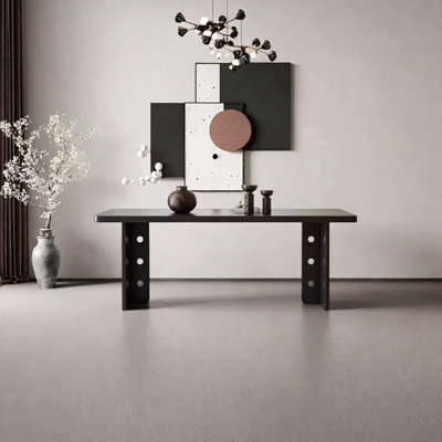 Ash wood rectangular dining table