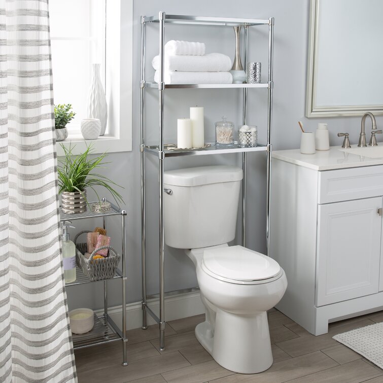 Bathroom detail with a distressed metal storage cabinet topped with  toiletries in glass jars Stock Photo - Alamy