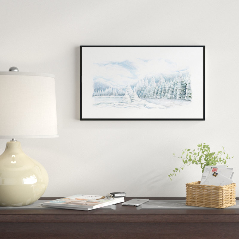 «Christmas Winter Happy Panorama», reproduction d'impression sur toile tendue, H 12 po x l 20 po x P 1 po