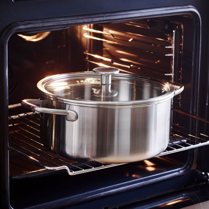 KitchenAid Multi-Ply Stainless Steel Litre Casserole with Lid, 24 cm, 4.91 L