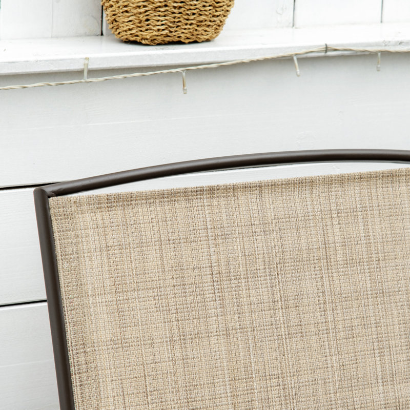 Banc d'extérieur avec table centrale Outsunny, Brun