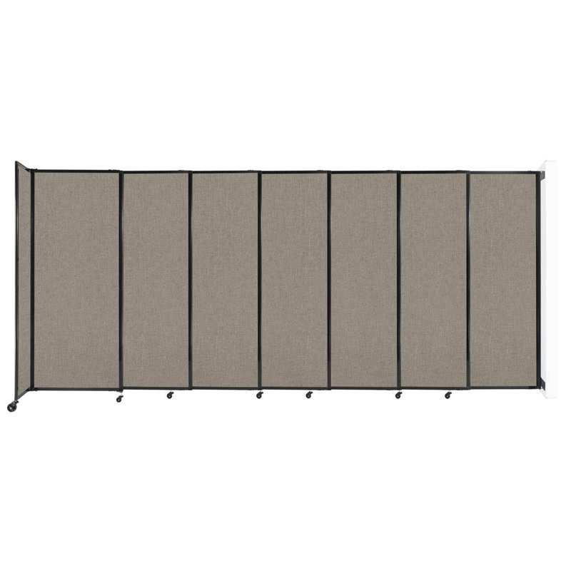 Cloison coulissante 5 pi, Beige chaud, H 82 po x l 186 po x P 33 po