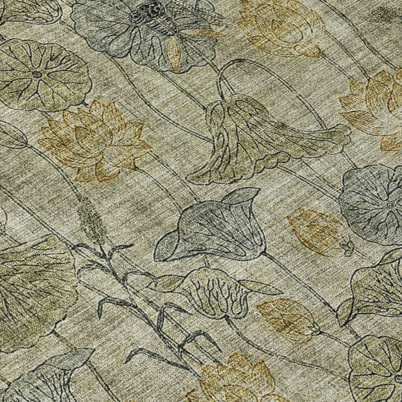 Machine Washable Indoor/Outdoor Jocelyn ACN2128 Floral Rug, Runner 2'3" x 7'6"