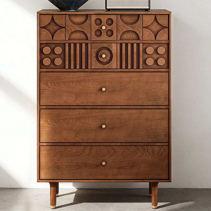 Modern Walnut Solid Wood Sideboard