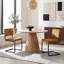 Aveon 49.8cm Channel Tufted Velvet Dining Chairs with Matte Black Cantilever Steel Frame-162942846
