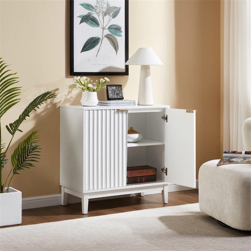 2 Door Storage Cabinet, White