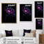 Fusion de marguerites mauves et noires sur toile-1190097867-1268609690