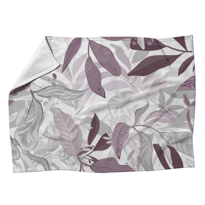 Jeté en molleton Leaf Design