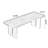 Brown Rectangular Solid Wood Dining Table-245076223