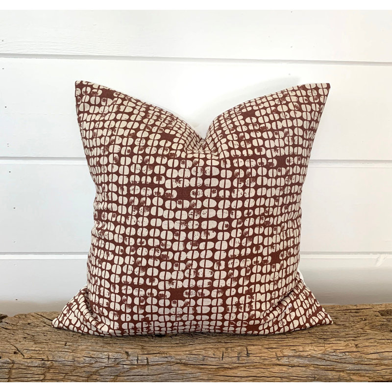 Housse de coussin en coton mélangé, 17 po x 17 po