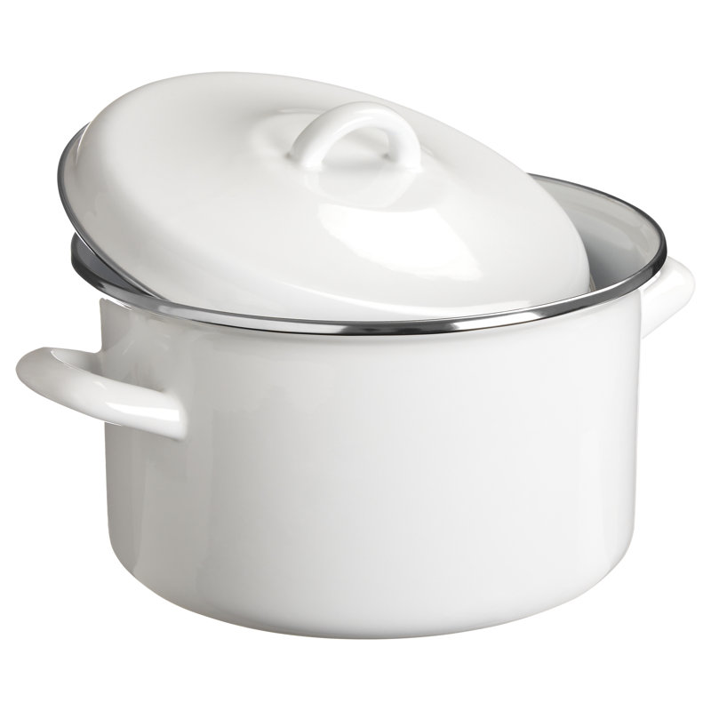 Danielburnham 4.7 l Aluminium Round Casserole, White