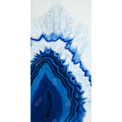 Agate geode slice - 15.75"x31.50" Desk mat