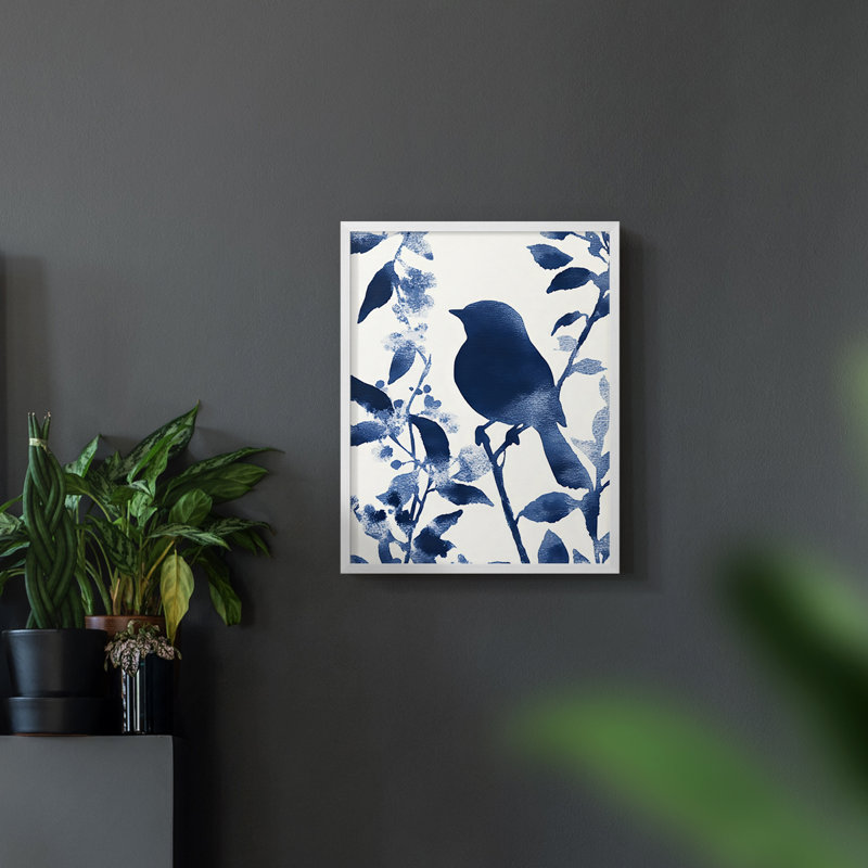 FLORAL Series DLXV  -Premium Framed Print -Ready to Hang - No Nails Required, White, 15" H x 12" W