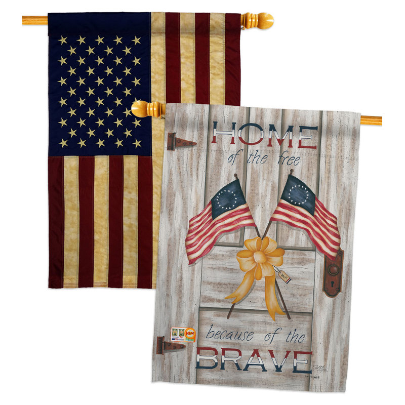 Drapeau de maison 40 po x 28 po Home of the Free