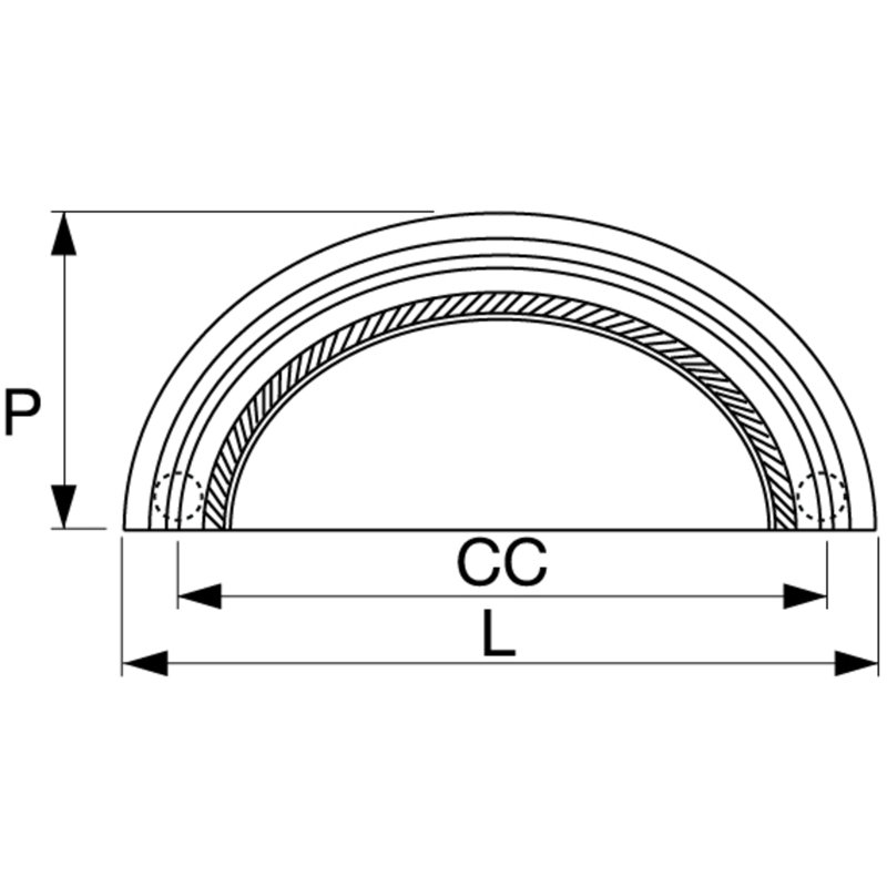 Purity 3" Center to Center Cup Pull, Milano Bronze