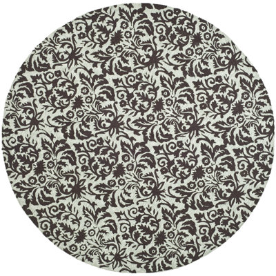 Hand Hooked Wool Pile Damask Rug