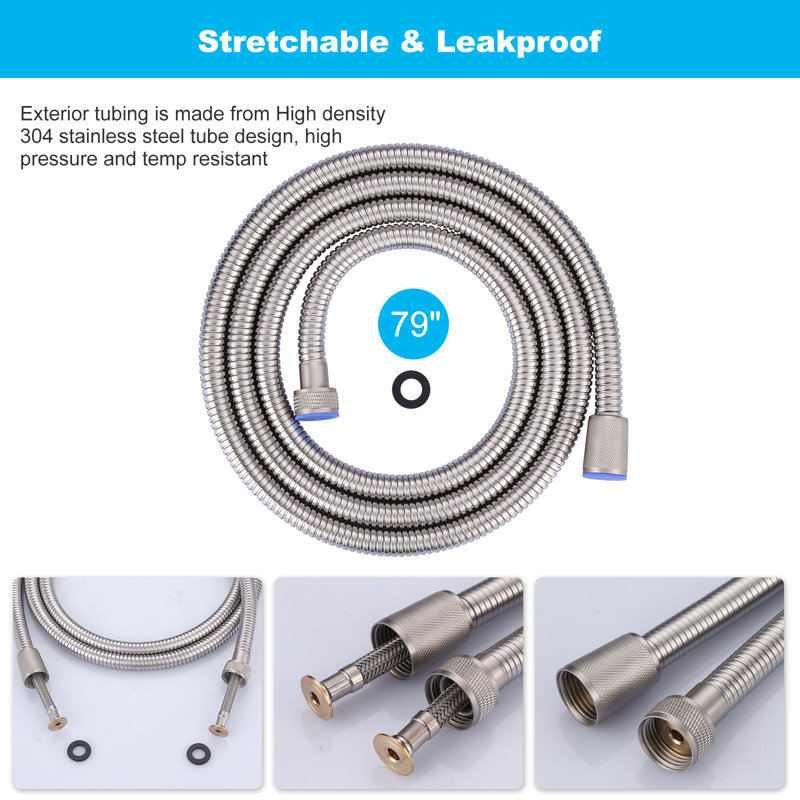 Bidet Hose For Bathing Toilet Cleaning, Brushed Nickel
