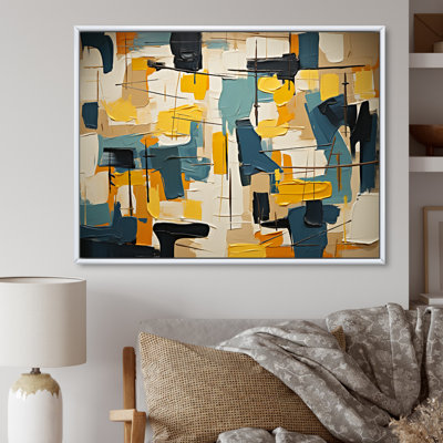 Expressionnisme abstrait carré - peinture abstraite murale